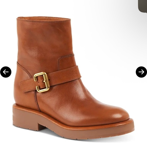 Chloé Coddington Leather Ankle Boots Brown Buckle Chunky Sole EU 39 NWT Dust Bag - Picture 10 of 12